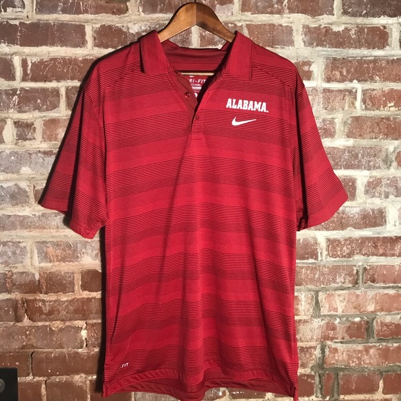 Alabama Crimson Tide Nike Dri Fit Polo Sz L - Picture 2 of 4